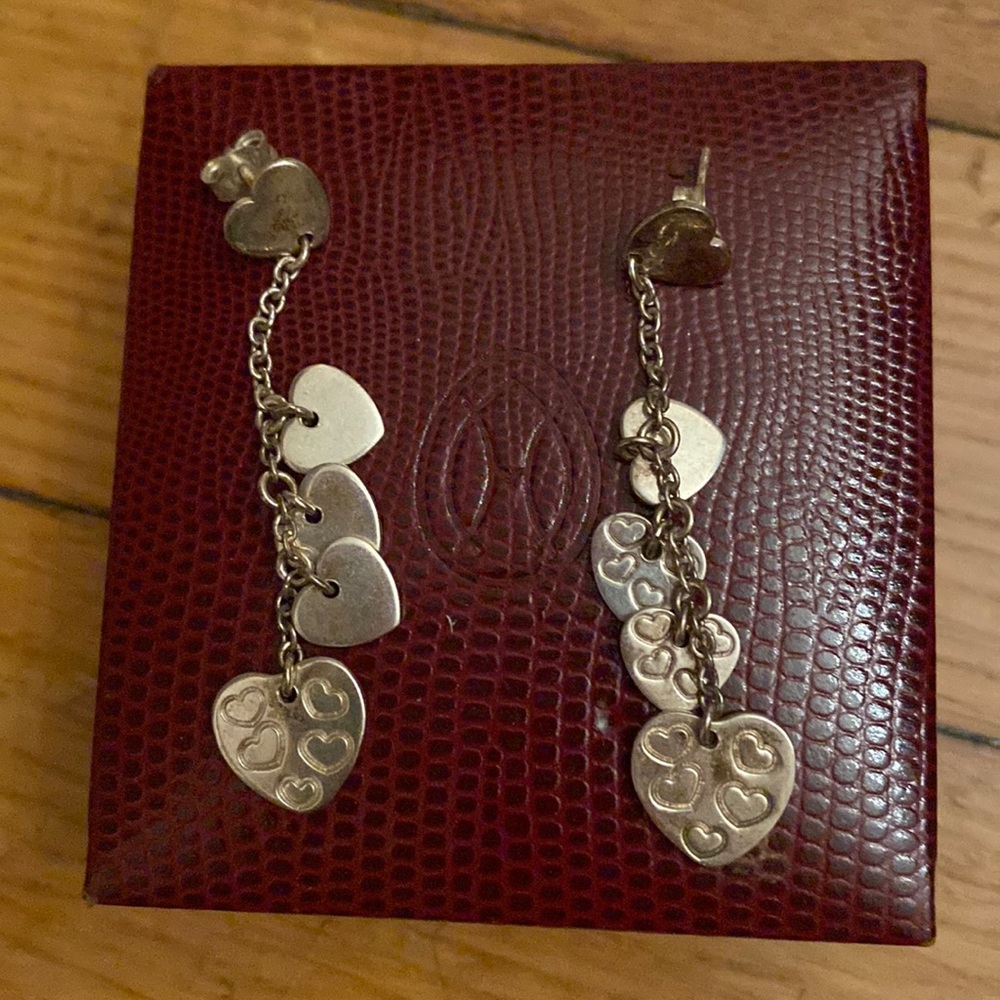 Gorgeous silver heart earrings! Lalaounis brand!